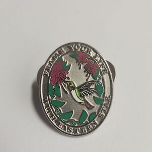 Frame Your Life With Eastern Star Silver Hummingbird Floral Pin Symbolarts